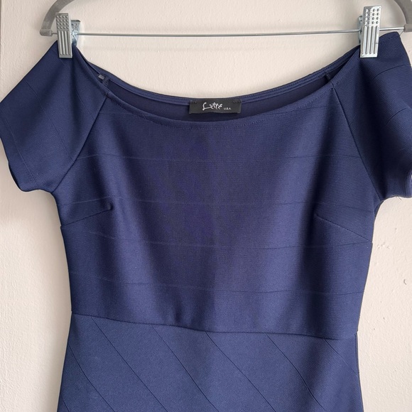 Off the Shoulder Bandage Mini Dress - Picture 2 of 4